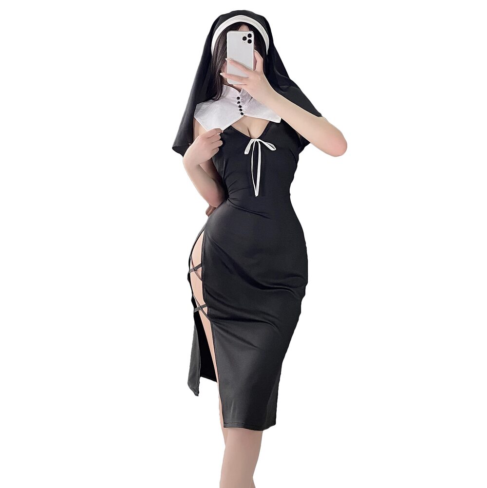 5940 Cosplay Lingerie Sexy Nun Costume Naughty Anime Devil Roleplay Maid